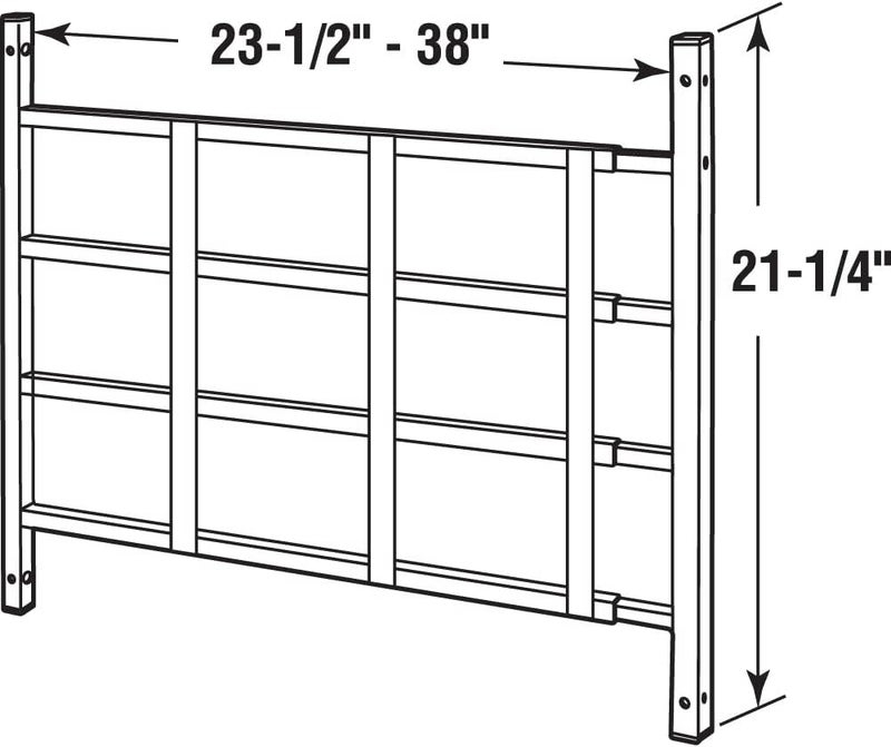 Defender Security Segal S 4764 Fixed Window Guard – Adjustable Child Safety Window Guard Prevents Accidental Falls, Tamper Resistant Screws Included, Non-Egress, White, 23-1/2 to 38 In. W x 21-1/4 In. H (Single Pack) - Image 5