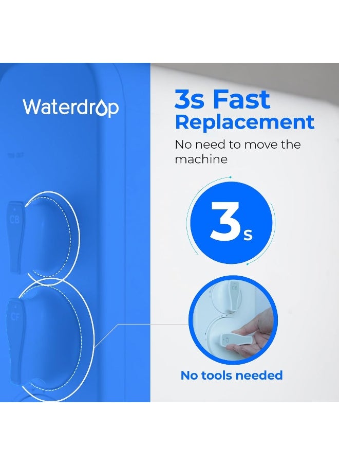 Waterdrop - Waterdrop G3 Replacement Filter 1-Year Combo, Pack of 2 WD-G3-CF Filters and 1 WD-G3-CB Filter - Image 1