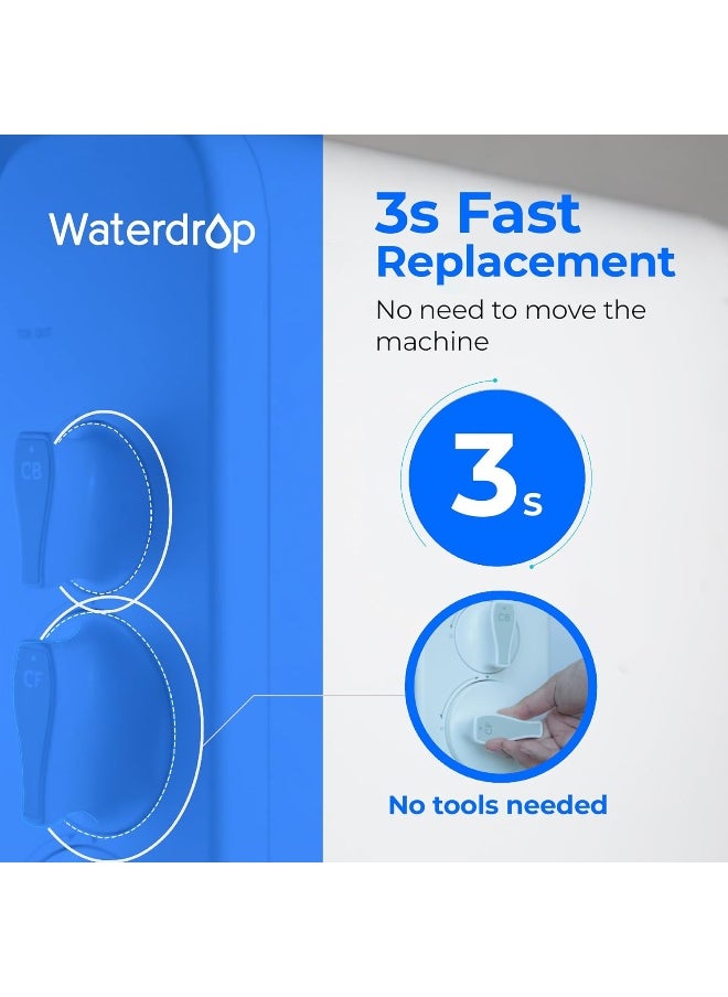 Waterdrop Waterdrop G3 Replacement Filter 1-Year Combo, Pack of 2 WD-G3-CF Filters and 1 WD-G3-CB Filter  - Image 5