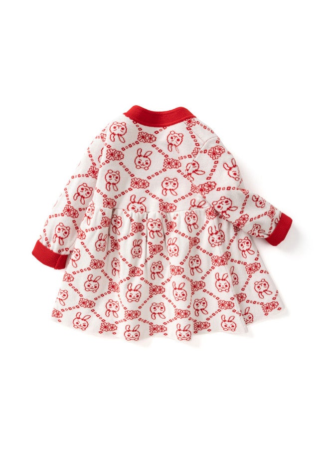 Balabala Spring & Autumn Baby Dress, First Birthday Outfit, Girls' Chinese Style Sweet Princess Dress, Elegant And Stylish - Image 3