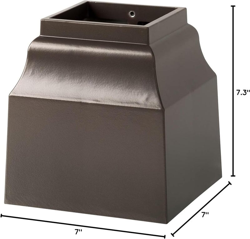 Whitehall Cascade Bronze Mailbox Post Base Cuff - Image 4