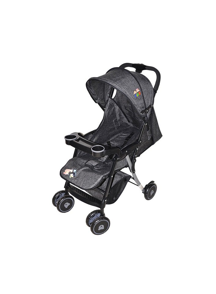 KIKO COMFORTABLE STROLLER 6 WHEELS  ( 0 M+ )-Grey - Image 1