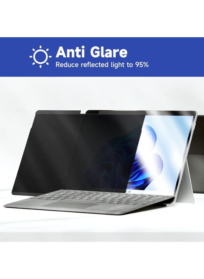 Magnetic Privacy Screen Protector for Surface Pro 11/10/9/8/X -13 Inch, Anti Glare Filter, Anti Blue Light Film, Removable Shield Microsoft Pro 13inch Accessories, Reusable Cover Matte Bubble Free Guard - Image 3