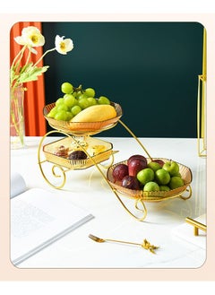 ZCM-HAPPY Multi-layer Fruit and Nut Tray, Suitable For Living Room Coffee Table and Office Snack Display Tray  - Image 3