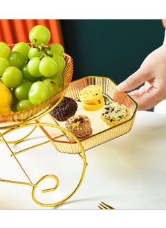 ZCM-HAPPY Multi-layer Fruit and Nut Tray, Suitable For Living Room Coffee Table and Office Snack Display Tray  - Image 4