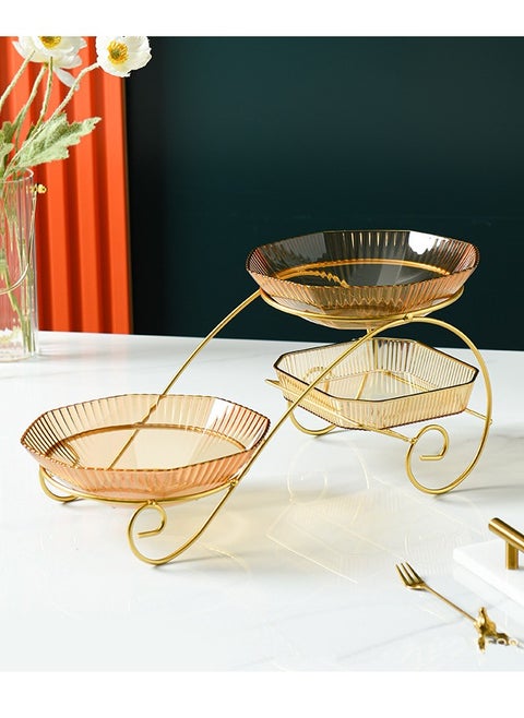 Multi-layer Fruit and Nut Tray, Suitable For Living Room Coffee Table and Office Snack Display Tray