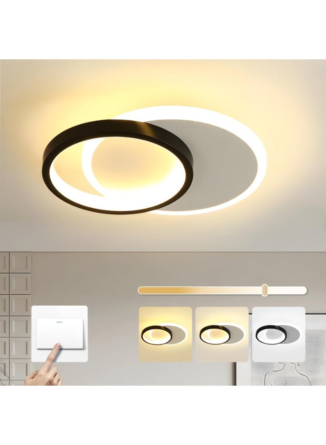 DUNISO LED Ceiling Light, 24W Modern LED Energy Saving Light, Round Design Ceiling Lighting Fixture 3 Color for Hallway Entrance, Office, Bedroom, Kitchen - Image 1
