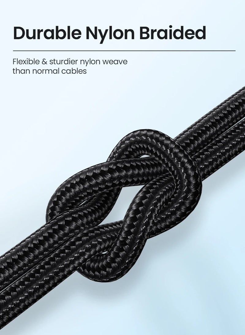 AROAQ Type C Usb Data Cable, Portable Fast Charging Phone Charging Usb C Cable, Strong Durable Braided Short Usb Cord, Flexible Type C Charging Cable With 480mbps Fast Data Transmission, (Black) - Image 5