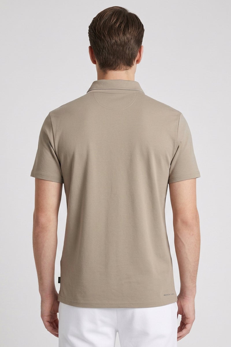 Layer 8 Men Sportswear Fit Short Sleeve Outdoor Polo Shirt, Brown - Image 4