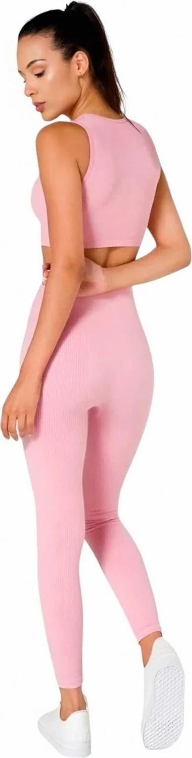 Tezzgelsin Women's Seamless Fitness Yoga Pilates Sports Bustier Tights Set