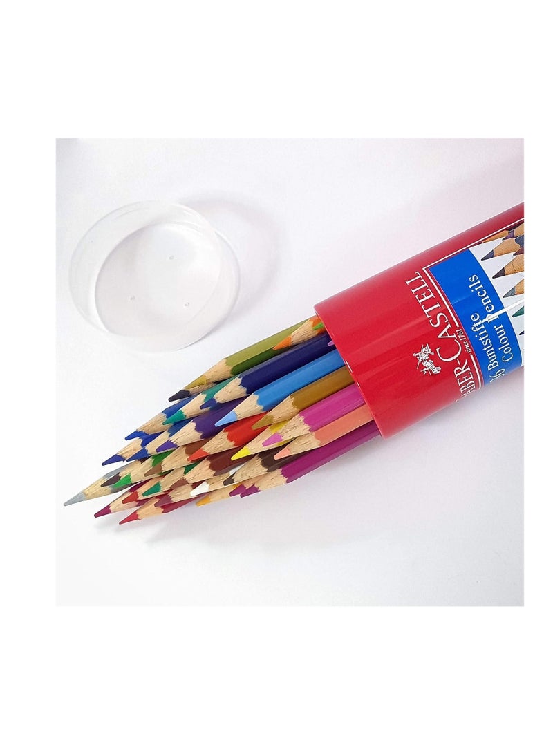 FABER-CASTELL Faber Castell Classic Colour Pencils 36 Colour In A Round Metal Tin, Multicolor - Image 1