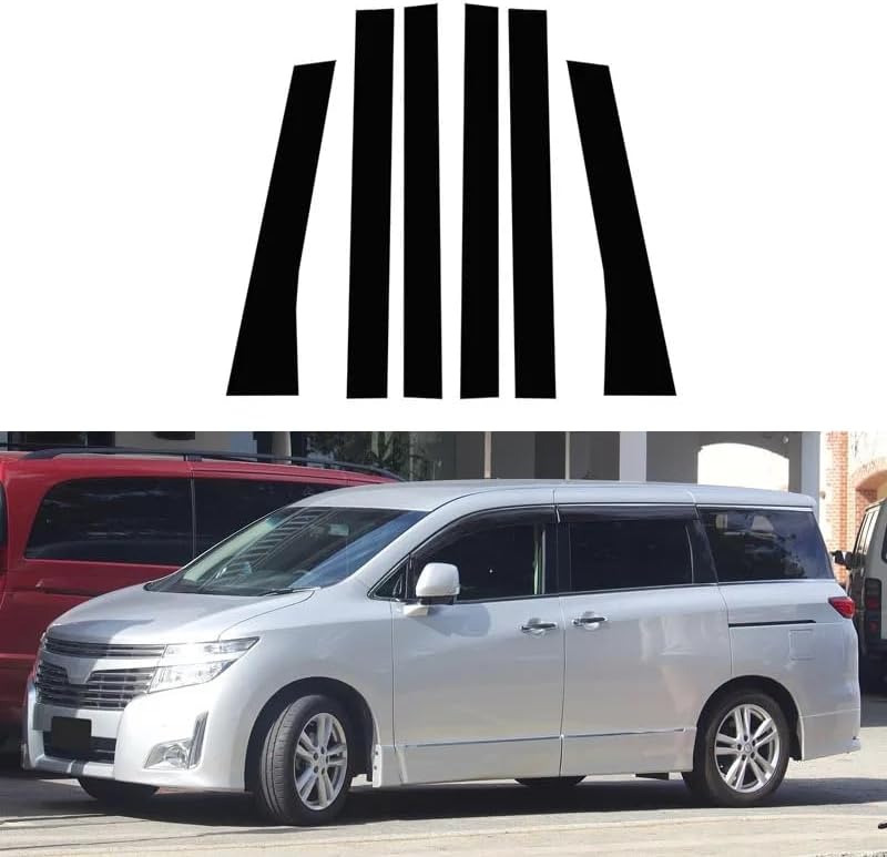 DEMULAX Car Pillar Posts Trim Cover Stickers for Nissan Elgrand E52 - Image 5