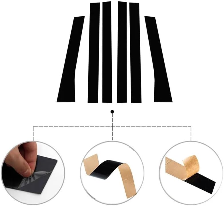 DEMULAX Car Pillar Posts Trim Cover Stickers for Nissan Elgrand E52 - Image 2