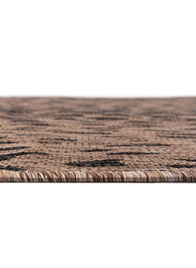 Unique Loom Outdoor Safari Collection Area Rug - Samburu (2' x 7' 10" Runner, Natural/ Light Brown) - Image 4