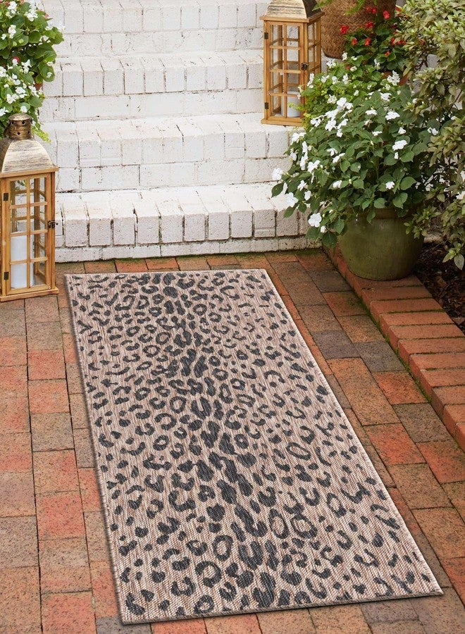 Unique Loom Outdoor Safari Collection Area Rug - Samburu (2' x 7' 10" Runner, Natural/ Light Brown) - Image 3