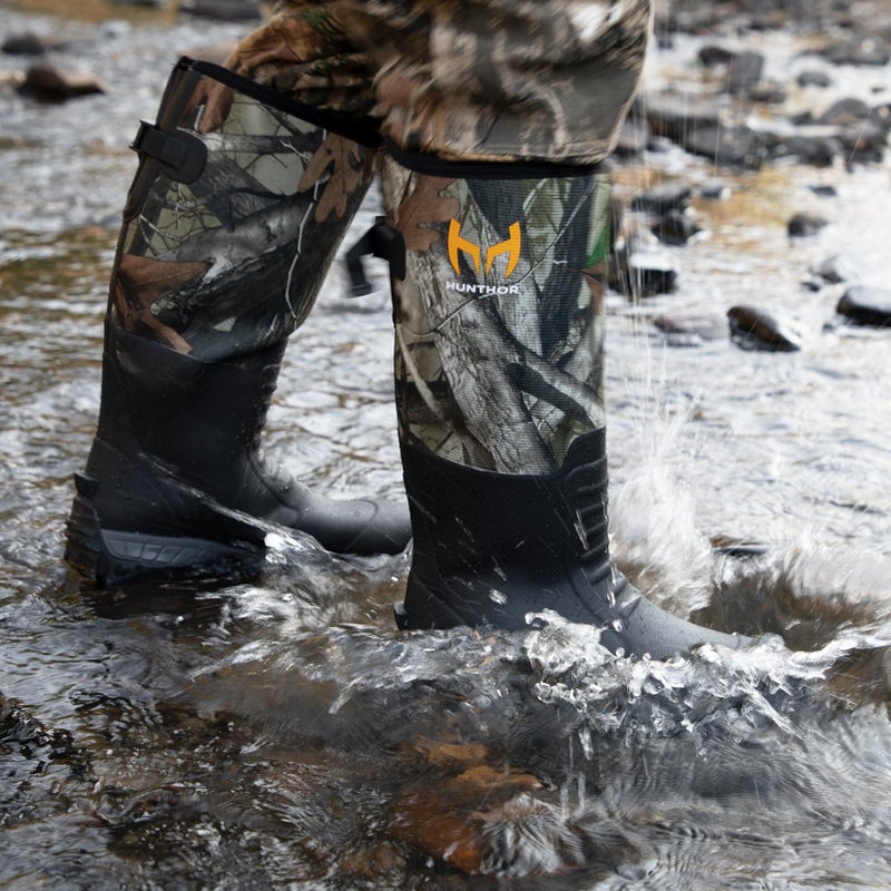 Hunthor Hunting Boots for Men, Snake Proof Rubber Waterproof Boots with Insulation and Steel Shank, 6.0mm Neoprene Warm Work Boot for Hunting, Climbing, Rain and Outdoor Size 7 - Image 2