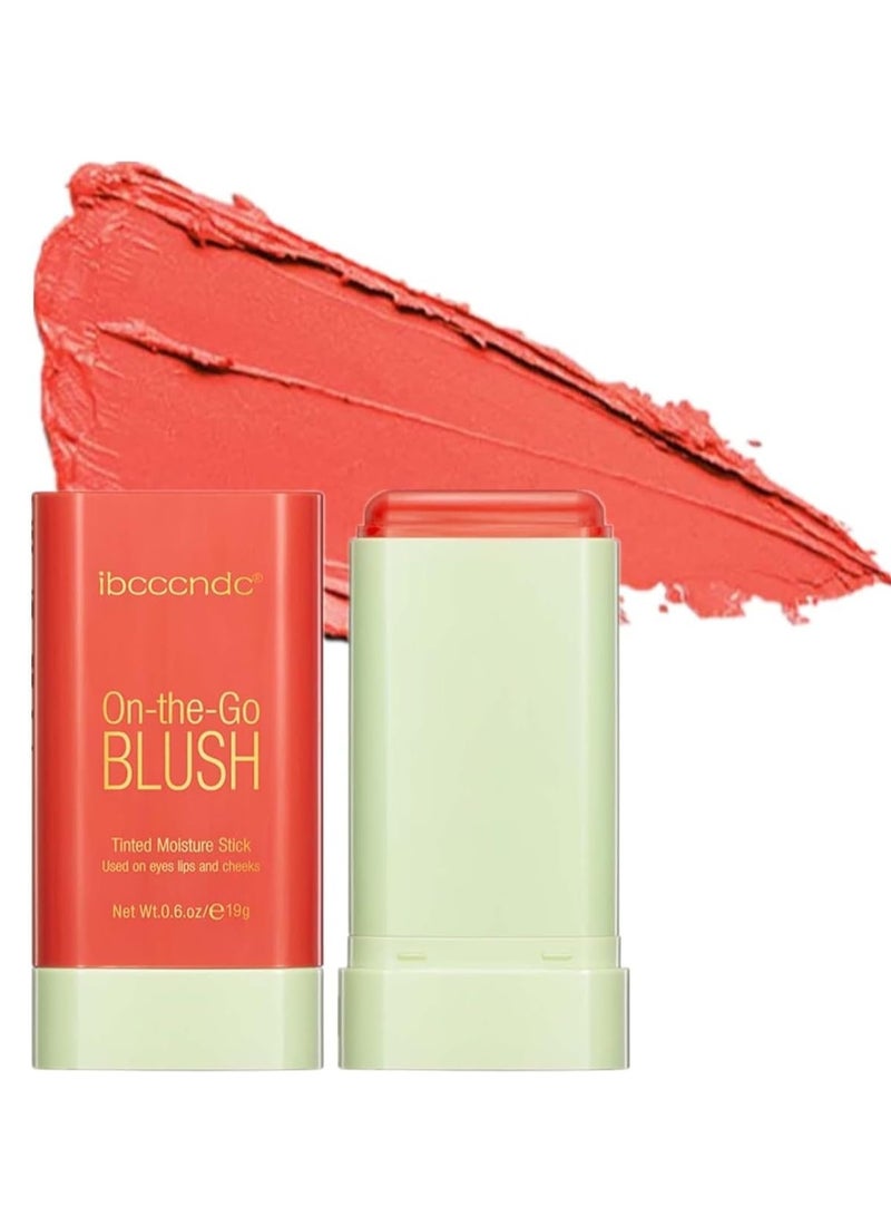آي بي سي سي سي أن دي سي Blush Stick ، كريم أحمر الخدود لشفاه عيون الخدين ، أحمر الخدود الطبيعي مع مقاوم للماء مقاوم للعرق ، عصا صلبة ملونة مع مكياج طويل الأمد عاري متعدد الاستخدامات أحمر الخدود الكريمي - Image 3