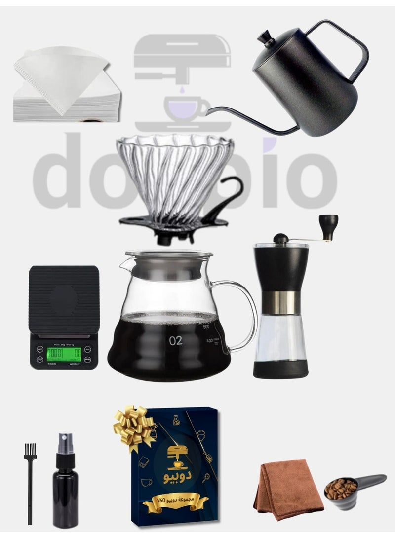 Doppio Doppio V60 – 10 Piece Premium Coffee Brewing Set  - Image 3