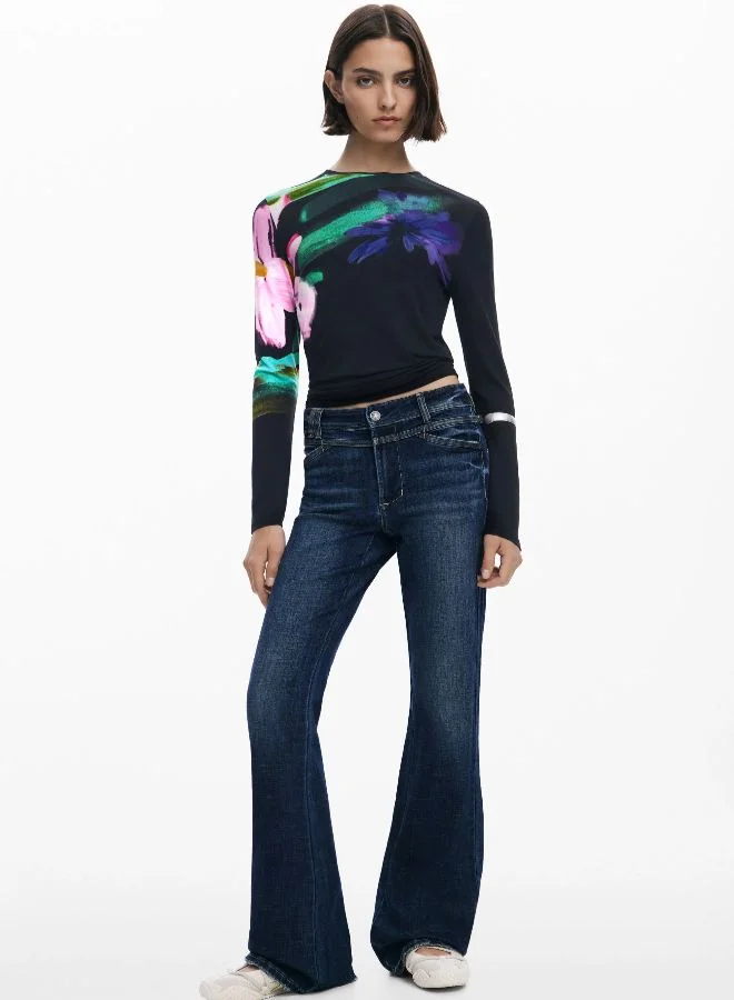DESIGUAL Long-Sleeve Floral T-Shirt