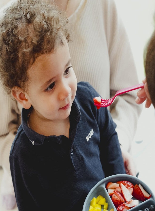 TalkTools® Magenta Fork™ - Provides oral awareness during feeding | Encourages lip closure | Increases sensory awareness | FDA compliant, Latex, Lead, BPA, and Phthalates free (Set) - Image 4