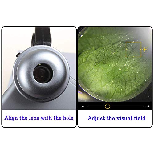 Jiusion 30X Zoom Bright LED Stereo Microscope Magnifier Clip-On Cell Phone Mobile Phone Camera Lens Compatible with Apple iPhone Samsung iPad - Image 4