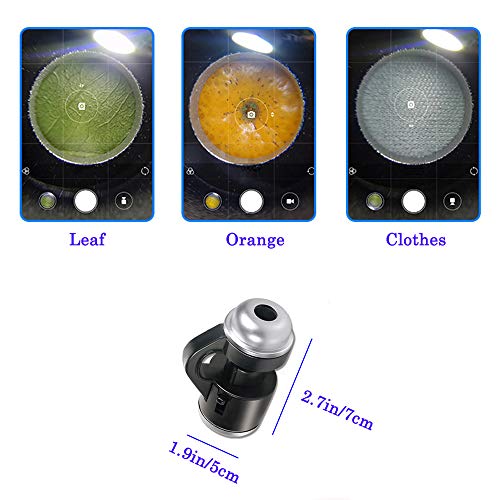Jiusion 30X Zoom Bright LED Stereo Microscope Magnifier Clip-On Cell Phone Mobile Phone Camera Lens Compatible with Apple iPhone Samsung iPad - Image 5