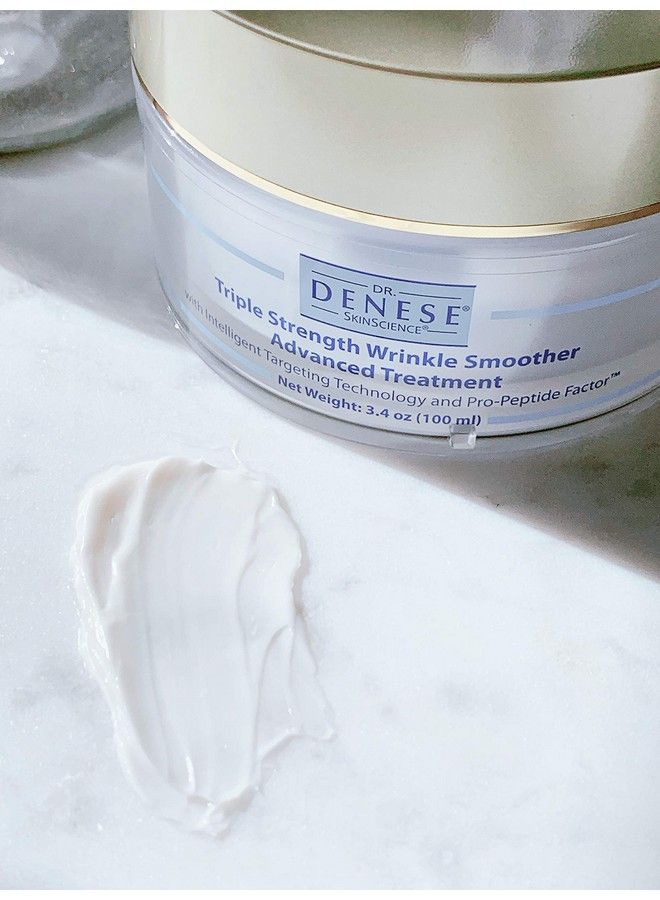 Dr. Denese Skinscience Triple Strength Wrinkle Smoother Advanced Treatment Combines Natural Extracts With Enhanced Peptide Technology To Tighten & Firm Skin Parabenfree Crueltyfree 34Oz - Image 3