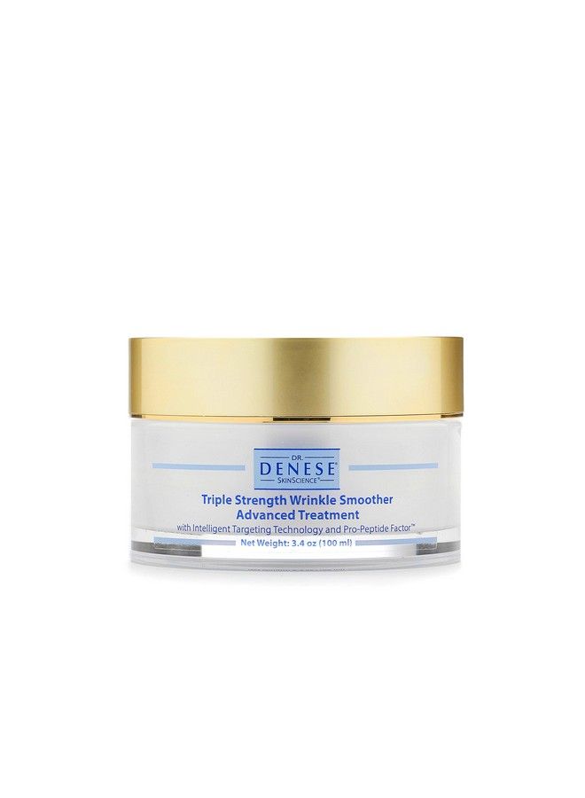Dr. Denese Skinscience Triple Strength Wrinkle Smoother Advanced Treatment Combines Natural Extracts With Enhanced Peptide Technology To Tighten & Firm Skin Parabenfree Crueltyfree 34Oz - Image 1