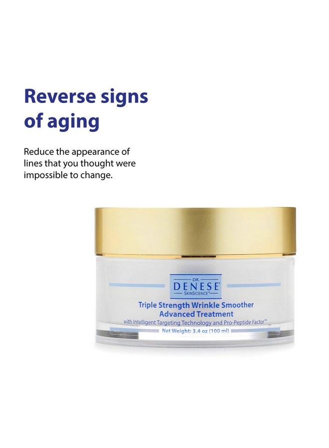 Dr. Denese Skinscience Triple Strength Wrinkle Smoother Advanced Treatment Combines Natural Extracts With Enhanced Peptide Technology To Tighten & Firm Skin Parabenfree Crueltyfree 34Oz - Image 5