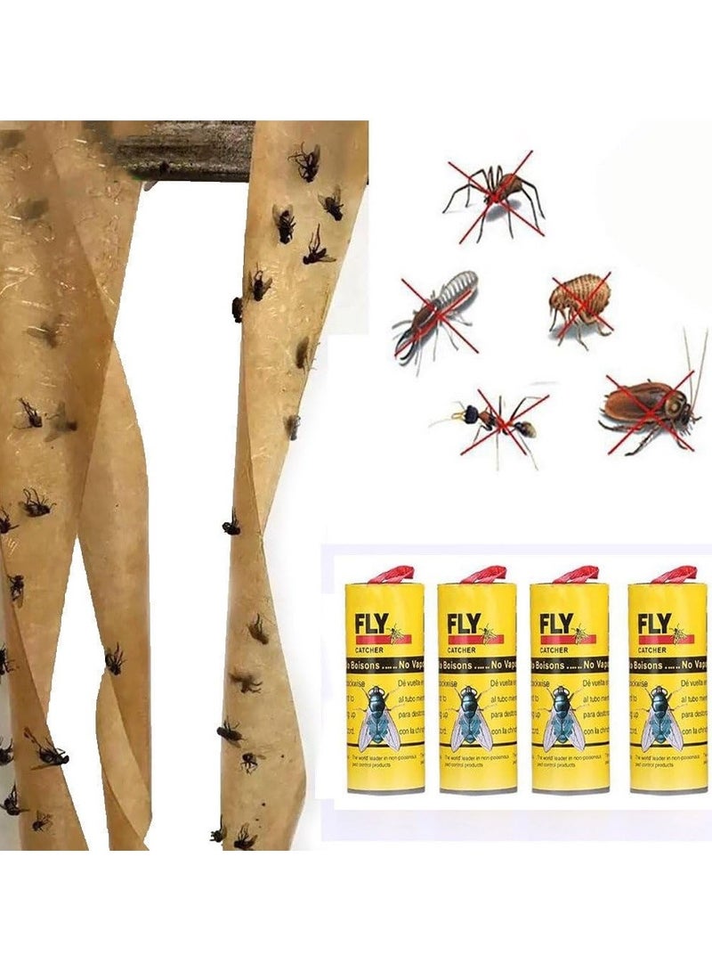 Generic Kill Fly Sticky Trap Strips, 24 Rolls in 6 Packs, Indoor Mosquito and Fly Catcher Ribbon pack of 6  - Image 4