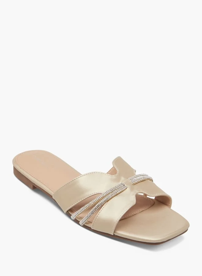 Flora Bella By Shoexpress Women Embellished Strap Slip-On Flat Sandals