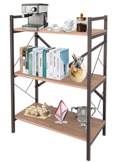 AGD Coffee Corner Table for Display and Storage, 3 Shelf Wood Side Table with Metal Frame Meets All Your Needs - Brown/Black  - Image 4