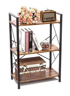 AGD Coffee Corner Table for Display and Storage, 3 Shelf Wood Side Table with Metal Frame Meets All Your Needs - Brown/Black  - Image 3