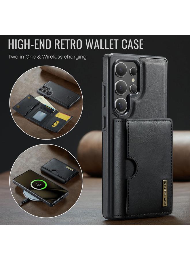 Dg مينغ جراب لهاتف Samsung Galaxy S25 Ultra 5G M6 Series RFID حقيبة بطاقات ثلاثية الطي قابلة للإزالة من الجلد - Image 2