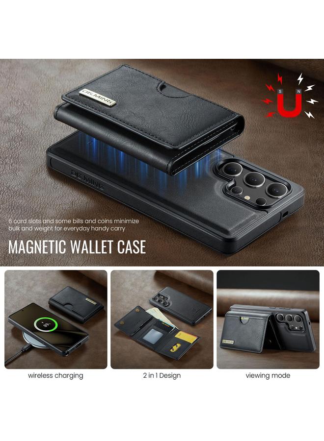 Dg مينغ جراب لهاتف Samsung Galaxy S25 Ultra 5G M6 Series RFID حقيبة بطاقات ثلاثية الطي قابلة للإزالة من الجلد - Image 3