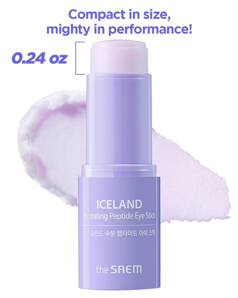 THESAEM Iceland Hydrating Peptide Eye Stick 0.24oz - Elasticity, Cooling, Moisturizing Eye Balm for Loose Skin â€“ Under Eye Treatment - Balm to Smooth Skin Texture - Daisy Flower Scent, 2 Pack - Image 5