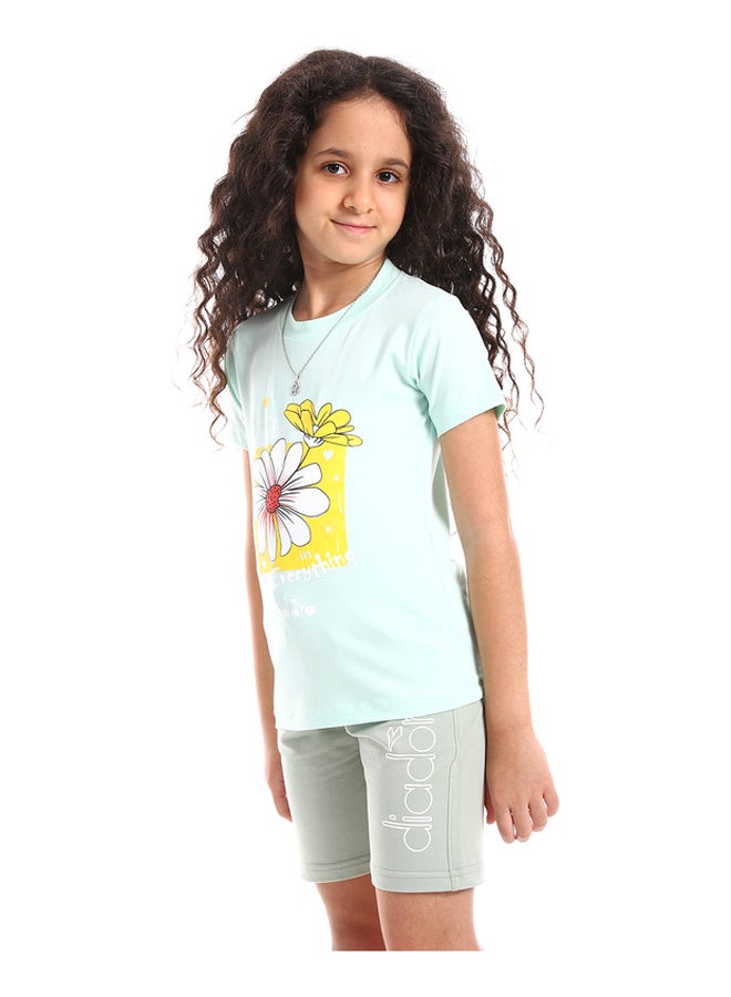 DIADORA Girls Cotton Printed T-Shirt - Image 2