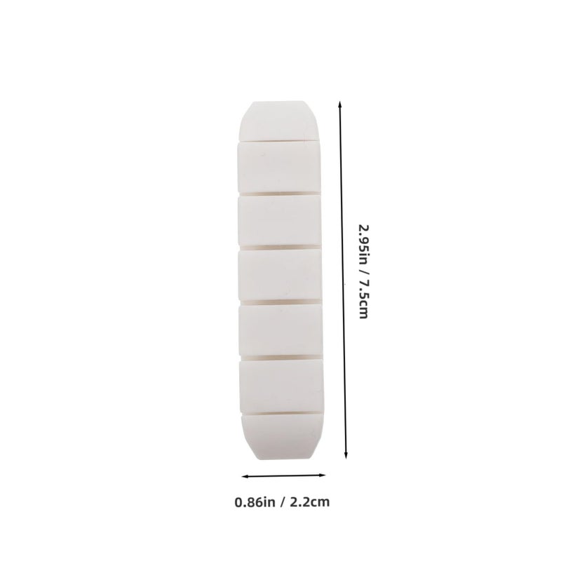 White 5 Piece Adhesive Cable Organizer Set Wire Holder For Office Home Desk Cord Management - Image 3