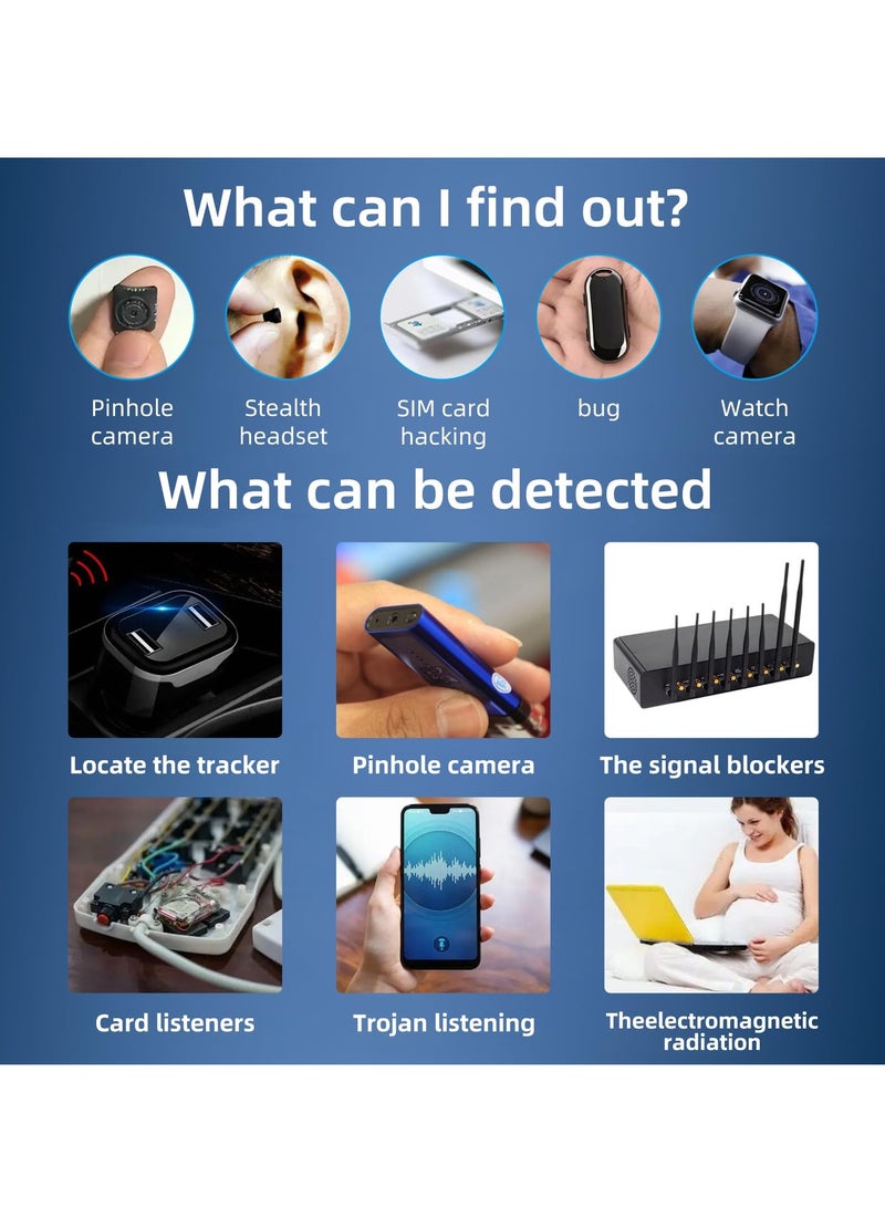 SYOSI Hidden Camera Detectors, Anti Spy, Mini Bug Detector, Wireless Signal Scanner, Listening Device Detector with Infrared Scan for Indoor Use, Office, Home, Hotel, Bathroom, Travel - Image 4