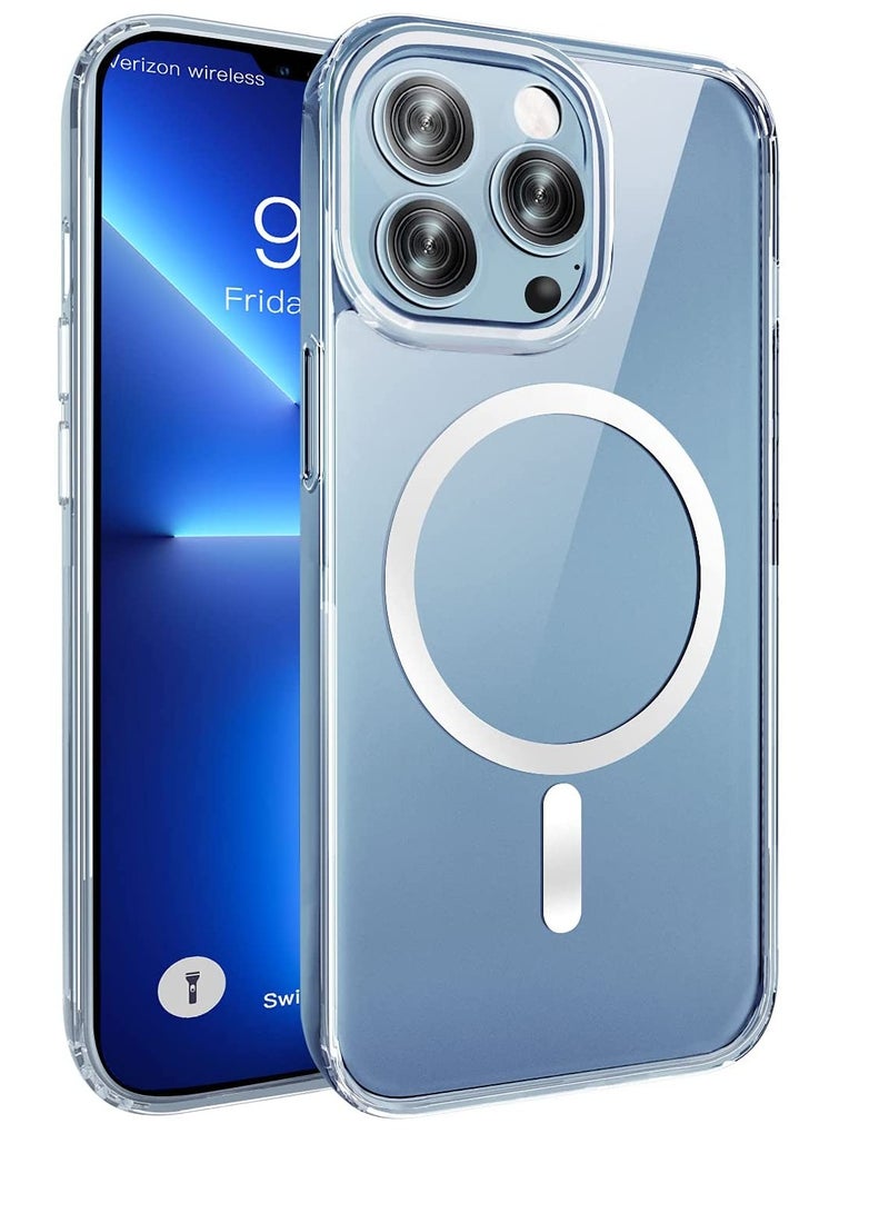 DUSALA Designed for iPhone 13 Pro Max with Magsafe, Clear Magnetic Case Anti Yellowing Shockproof Cover 2021, 6.7 inch - Image 1
