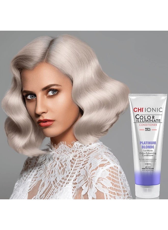 CHI Color Illuminate Platinum Blonde Color Conditioner 251ml - Image 3