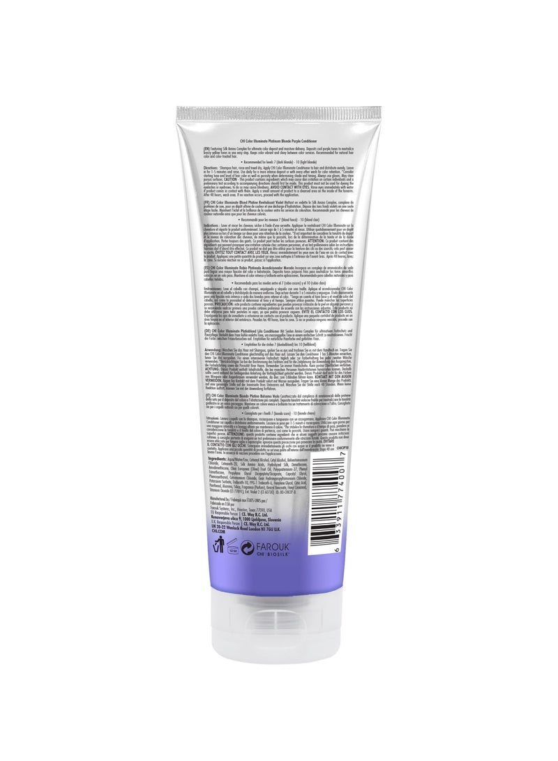 CHI Color Illuminate Platinum Blonde Color Conditioner 251ml - Image 2