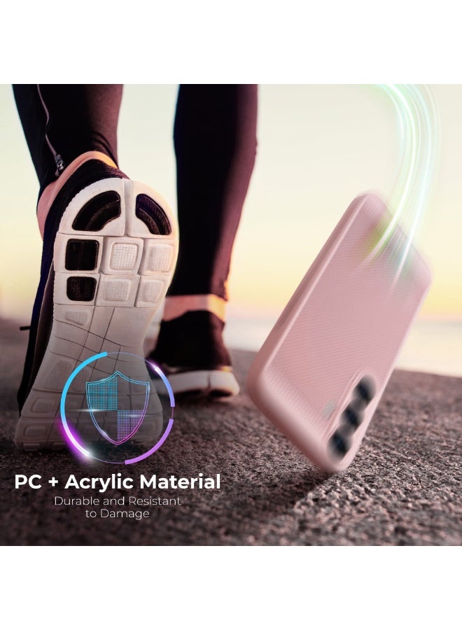 Heat Dissipation Case with Built in Camera Lens Protector Slim Fit Breathable Cooling Anti Fingerprint Hard PC Back Shockproof Cover For Samsung Galaxy A26 (Pink) - Image 3