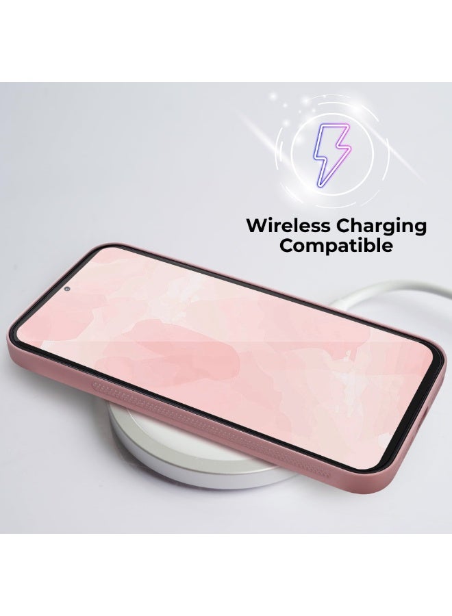 Heat Dissipation Case with Built in Camera Lens Protector Slim Fit Breathable Cooling Anti Fingerprint Hard PC Back Shockproof Cover For Samsung Galaxy A26 (Pink) - Image 2