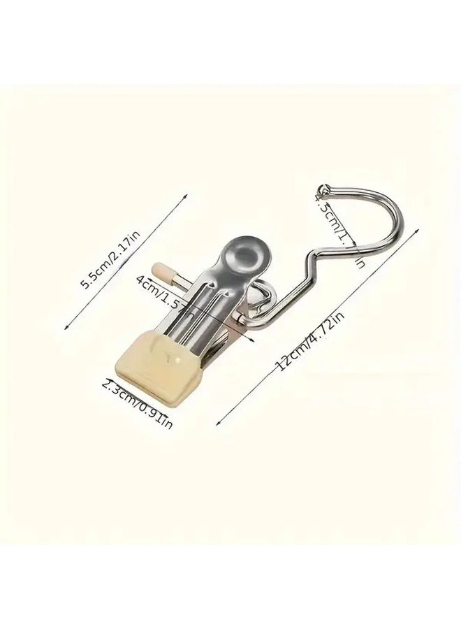 20Pcs Pink Stainless Steel Space Saving Hanger Clips For Organizing Shoes Caps Pants And Socks Strong Load Bearing Capacity No Deformation Fashionable Design Home Closet Storage Durable Metal Stylish Clips - Image 3