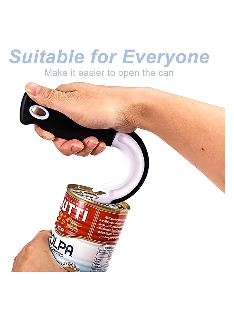 Generic - Pull Tab Can Opener Ergonomic Pop Top Can Opener Tool J Shape Handy Ring Pull Can Opener Aid for Seniors Easy Tab Opener for Cans Soda Beer Tin Can Cat Food Hand Can Opener for Arthritis - Image 1