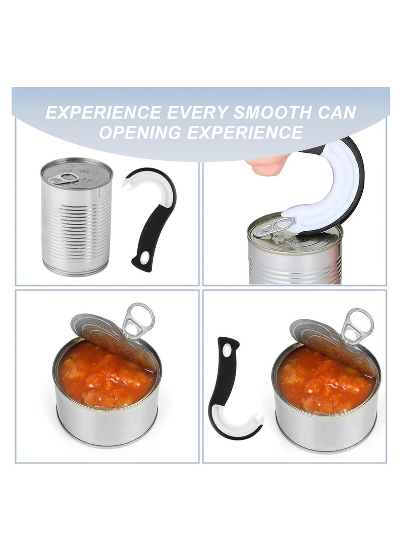 Generic - Pull Tab Can Opener Ergonomic Pop Top Can Opener Tool J Shape Handy Ring Pull Can Opener Aid for Seniors Easy Tab Opener for Cans Soda Beer Tin Can Cat Food Hand Can Opener for Arthritis - Image 1