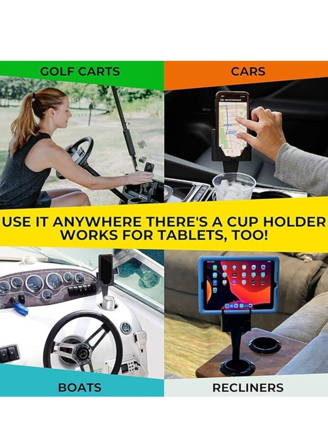 General Phone Seat Phone & Cup HolderMade in USA - Fits Phone with or Without Vertical or Horizontal Phone Case and Doesn't Block Cup Holder, Charging Port, Vent (1 Pack Black)  - Image 4