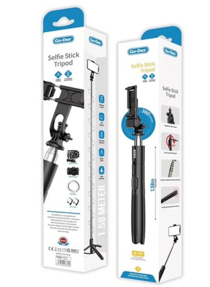 ELTRAZONE "Wireless Selfie Stick Tripod with Telescopic Stand – Camera & Phone Holder for Outdoor Photography and Selfies" - Image 2