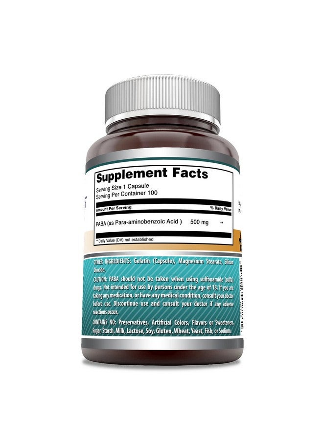 Amazing Nutrition مكمل بABA من Amazing Formulas | 500 ملغ لكل حصة | 100 كبسولة | غير معدلة وراثيًا | خالية من الغلوتين | صنع في الولايات المتحدة - Image 3